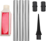 Solar Driveway Marker Lights (Red LED) - 30" Metal Solar Road Stakes for Snow, Path, Garden Edge - Waterproof Night | Lumora