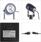 APONUO Solar Spotlights Landscape Lights Low Voltage Outdoor Solar Spotlight IP65 Waterproof 9.8ft Cable Auto | Lumora
