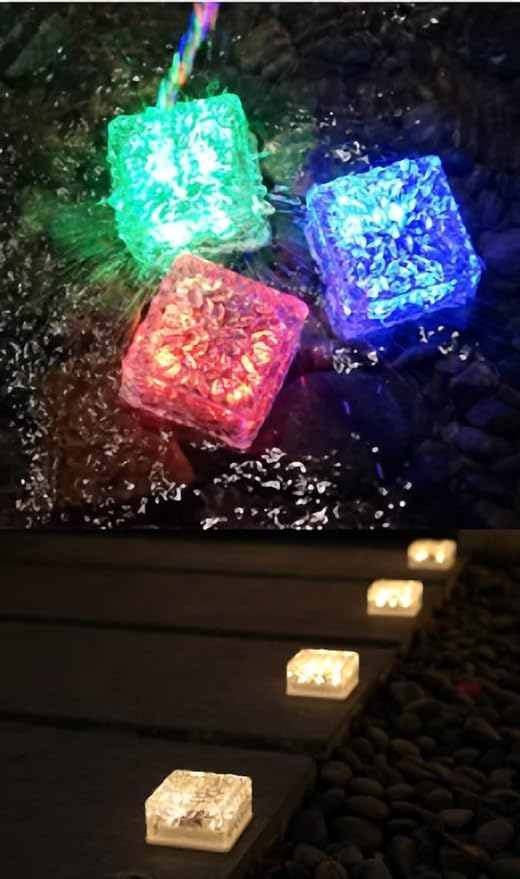 4Pcs Solar Garden Lights Outdoor Color Warm Decorative Ball Solar Lights for Patio/Lawn/Yard/Path/Christmas