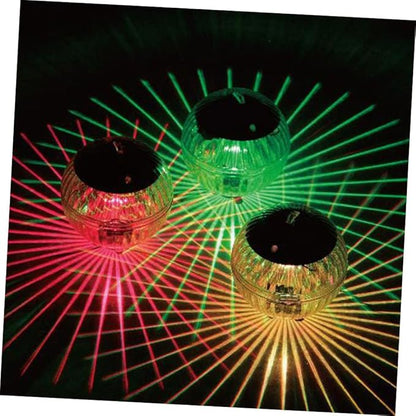 Milisten Solar Powered LED Landscape Path Lights 2pcs with Colorful Lighting for Outdoor Garden and Courtyard Decor, Plastic Solar Lawn Insert Lamps