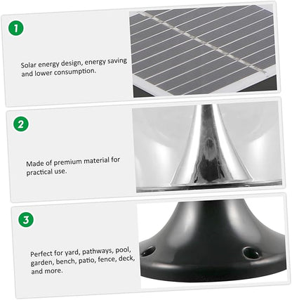 Veemoon LED Solar Garden Light Round Outdoor Lawn Landscape Lamp Weather Resistant for Patio Pathway Decor