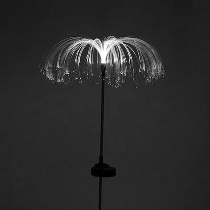 Lxcom Lighting Solar Path Light Artificial Jellyfish Decorative Lights Waterproof Solar Garden Jellyfish Light Outdoor Solar Lawn Lights for Patio Garden Yard Pathway, 4 Pack(White)