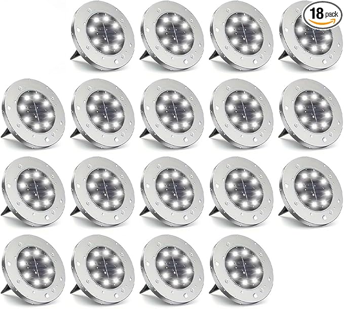6/16/18 Pack Solar Lights Outdoor, IP44 Waterproof Solar Ground Lights with 8 Modes, Solar Powered Landscape | Lumora