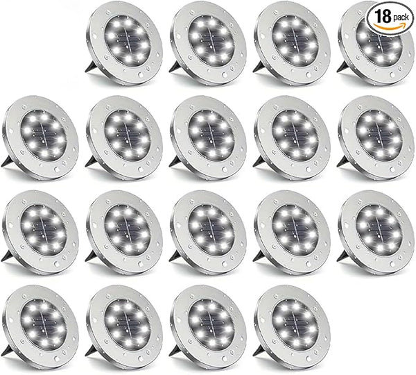 6/16/18 Pack Solar Lights Outdoor, IP44 Waterproof Solar Ground Lights with 8 Modes, Solar Powered Landscape | Lumora