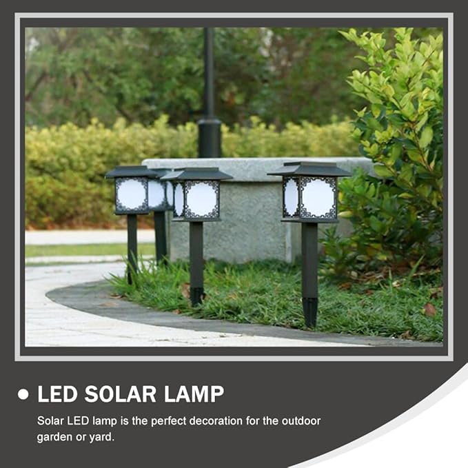 2pcs Waterproof Solar Garden Path Lights, White LED Lawn Ground Insert Lamps for Outdoor Yard, Patio, and Landscape Lighting