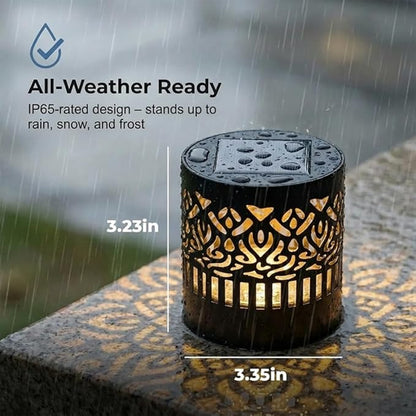 Decorative Solar Mandala Lights, 2026 New Solar Mandala Lights Outdoor, Mandala Theme Waterproof Fence Light for Garden Post Patio Backyard Yard Decor (4 Pcs)