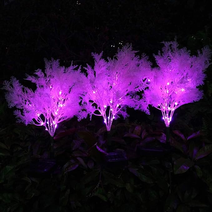 Uonlytech 1pc Solar Garden Lamp Decorative Light for Lawn Pathway and Durable Pink Solar Stick Light for Garden Decor