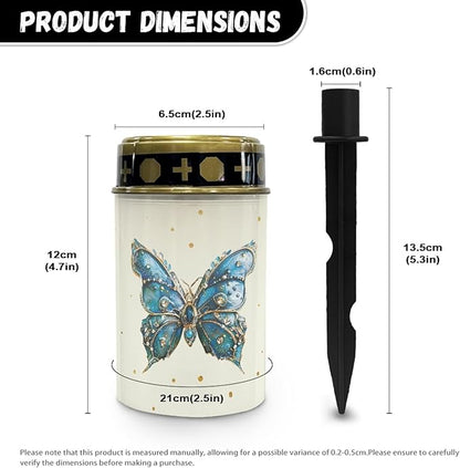 Blue Butterfly Solar Outdoor Lights Solar Stake Lights Waterproof Landscape Lighting,Solar Garden Lights Decoration for Yard Patio Pathway Driveway Fairy Lights