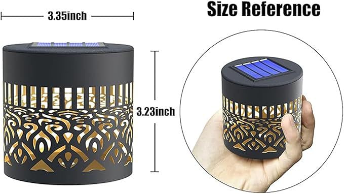 Decorative Solar Mandala Lights, Solar Mandala Lights Outdoor, Metal Solar Powered Outdoor Deck Step Wall Lights, Mandala Theme Waterproof Fence Light for Garden Post Patio Backyard (3pcs-A)