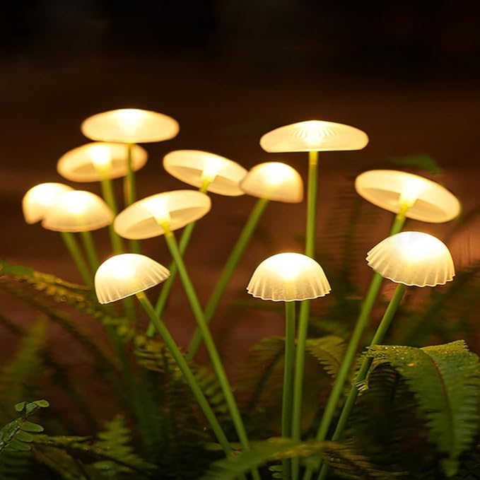 Ochine 2 Pack Solar Mushroom Garden Lights for Outside, Solar Lights Outdoor, Waterproof Solar Pathway Lights Outdoor Decor for Lawn Yard Garden Home Decor