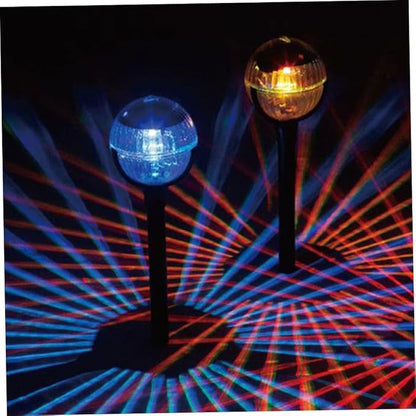 Totority Solar Lawn Lights 2pcs Outdoor Solar Energy Garden Pathway Lamps with Color Changing LEDs Landscape Lighting for Patio Yard Decor