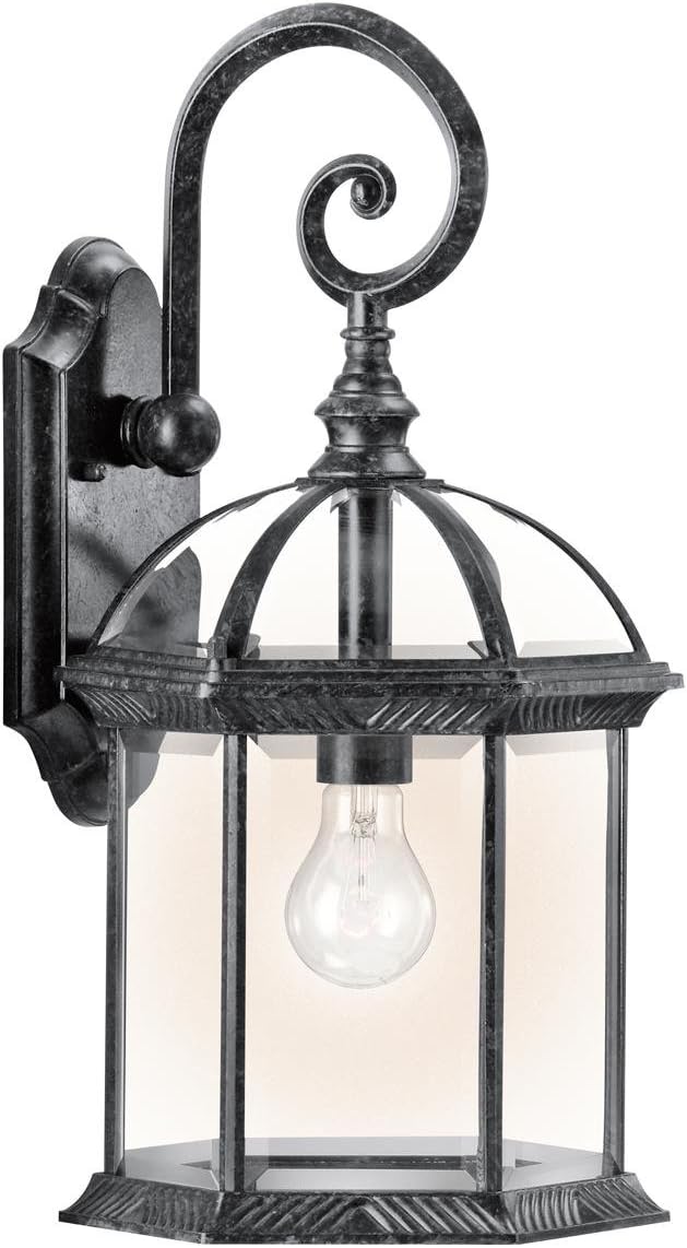 Kichler 49186BK Barrie Outdoor Wall 1-Light, Black | Lumora