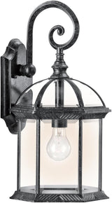 Kichler 49186BK Barrie Outdoor Wall 1-Light, Black | Lumora