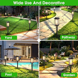 Melunar Solar Pathway Lights Outdoor, 12 Pack Solar Powered Garden Lights Waterproof, Auto On/Off Outdoor Landscape Lights for Patio, Walkway, Driveway, Lawn, Pool Decor. (Warm White)