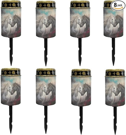 Horse Solar Garden Lights Waterproof,Horse Lantern Solar Stake Lights,Solar Pathway Lights Outdoor Warm White Landscape Lighting,Solar String Lights for Outside Spotlight