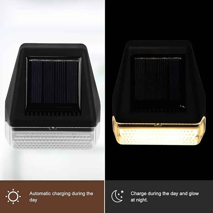 1pc Waterproof LED Solar Wall Lamp for Courtyard and Garden, Solar Lights for Outdoor, Stair Lights Garden Step for | Lumora
