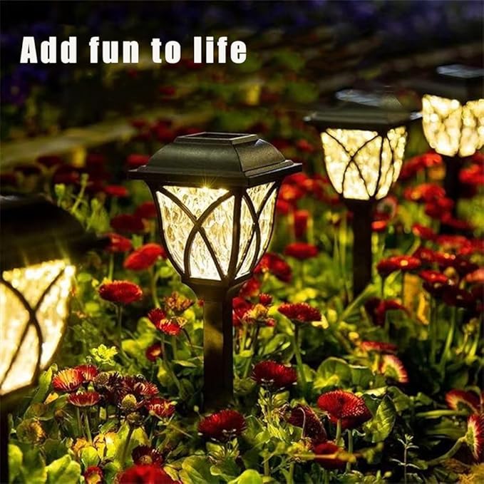 Solar Pathway Lights Outdoor, 6 Pack, Warm White, IP65 Waterproof & Weather Resistant, Garden Lights for Yard, Patio, Walkway, Landscape