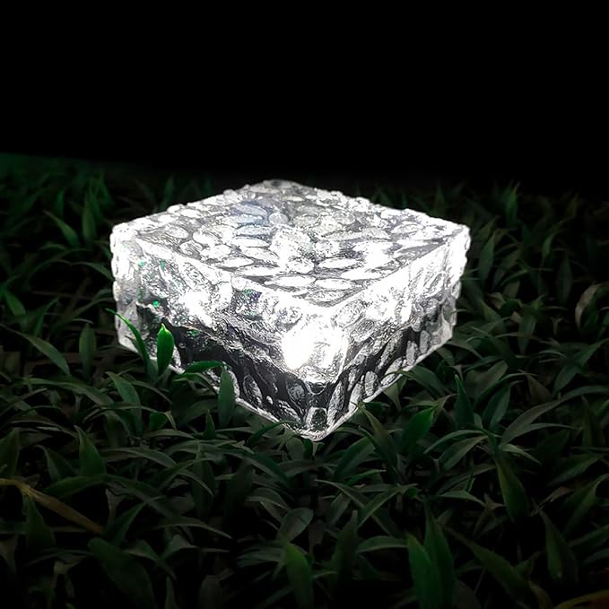 Solar Powered Floor Light LED In-ground Brick Lamp Waterproof Solar Yard Light Cold White for Outdoor Patio Garden | Lumora
