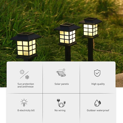 Solar Pathway Lights, 12 Pack Outdoor Landscape Lights Solar Garden Lights LED Solar Lawn Light Outdoor for Yard Patio Walkway Lawn Driveway, Warm White