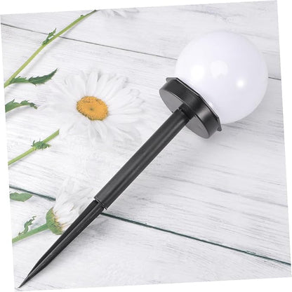 8pcs Solar Lawn Lights Outdoor Waterproof Garden Path Stake Lights Round Bulb Design for Yard Landscape Lighting