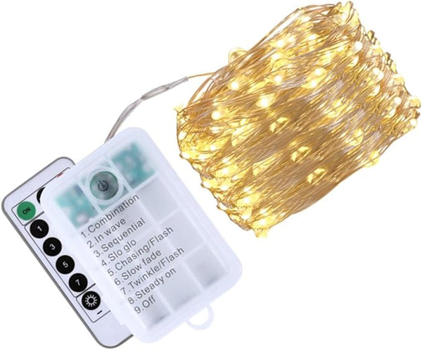 Ciieeo 1Pc USB Rechargeable Star String Lights Remote Control Garden Lights for Home Party Festival and Birthday | Lumora