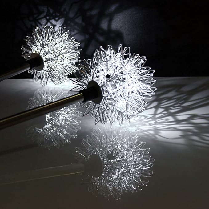 Statue Decor 4Pcs Solar Garden Lights Outdoor Dandelion Shape LED Solar Light Solar Lights Stake Lights Landscape Pathway Lights for Garden Patio Lawn Outdoor Solar Lights