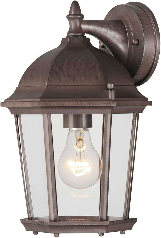 Maxim Cast-One Light Outdoor Wall Mount in Early American Style-8 Inches Wide by 12 inches high-Empire Bronze Finish | Lumora