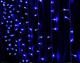Lainin 3.5M/11ft 96 LED Blue Linkable Fairy Curtain String Light with 8 Modes Functional Controller for | Lumora