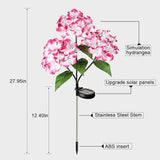 Solar Flower Lights - 2 Pack Waterproof Garden Lights with Solar Hydrangea Stake, Decorative - Outdoor Path Light | Lumora