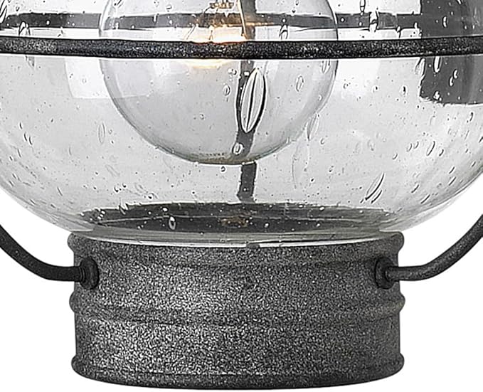 Hinkley Cape Cod 2206DZ Medium Outdoor Wall Mount Onion Lantern - Clear Seedy Glass, Wet Rated - Aged Zinc