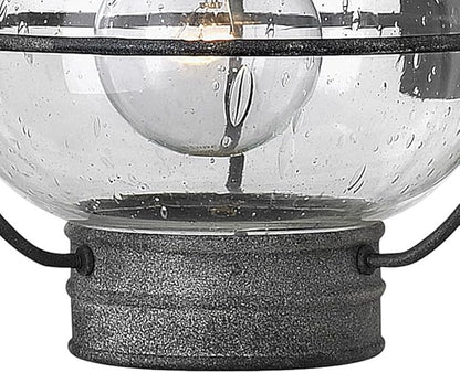 Hinkley Cape Cod 2206DZ Medium Outdoor Wall Mount Onion Lantern - Clear Seedy Glass, Wet Rated - Aged Zinc