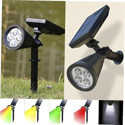 SAFIGLE Solar Garden Path Lights and Solar Wall Lights 4-led Outdoor with Color Changing Landscape Ground Lighting for Yard and Patio