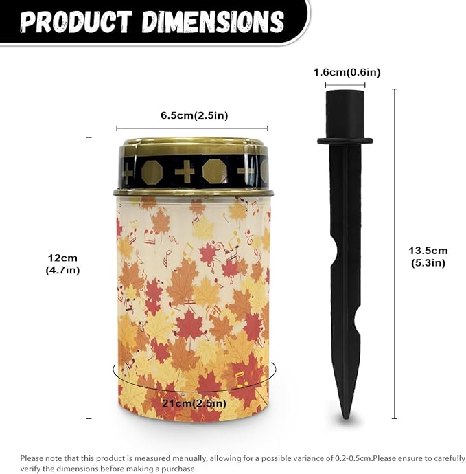 Autumn Fall Maple Leaves Solar Lights Outdoor for Walkway Solar Pathway Lights Waterproof Solar Lantern Landscape Lighting Solar Garden Lights Pathway Decorations for Yard Patio