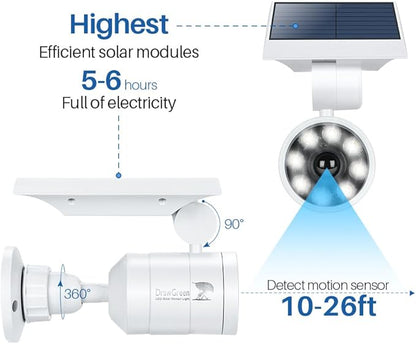Motion Sensor Outdoor Solar Lights Waterproof Aluminum alloy(Not plastic) Solar Spot Lights, Solar Motion Detector Lights for Outside Patio Porch Wall Driveway Garden, 100-Week FREE Refund/Replacement