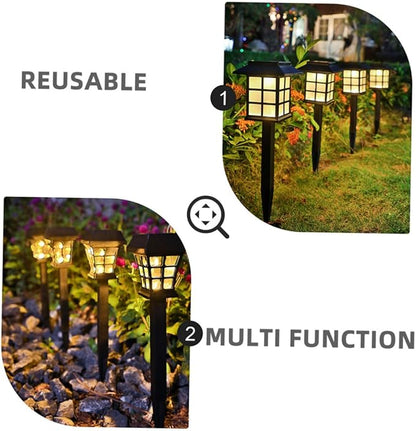 24pcs Led Ground Luminous Lamp Stakes Solar Pathway Lights Light Stakes Replacement for Outdoor Christmas Decor