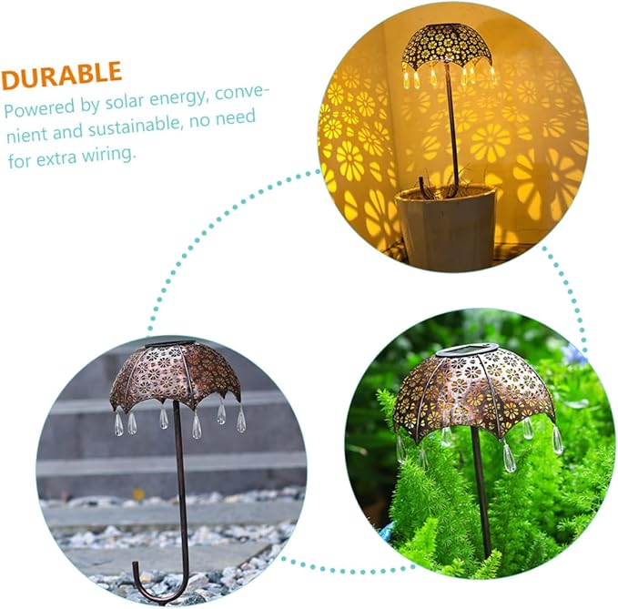 Solar Led Garden Landscape Lamp Umbrella Shape Outdoor Patio Decor Solar Pathway Lights Outdoor Lights | Lumora