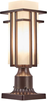 Oil Rubbed Bronze Outdoor Post Lights,Waterproof Pole Mount Light Fixture with Pier Mount Adapter(with 3-Inch Pier | Lumora