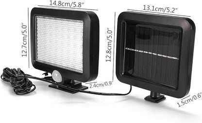 AOZBZ Solar Power Wall Light, Outdoor Motion Sensor Light 56 LEDs Securtiy Night Light Separable Solar Panel Light for Patio Yard Deck Garage Driveway Porch Fence