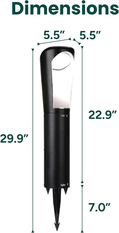 Techko SGL-406 Solar Garden/Path Light, Black