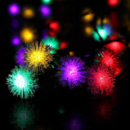 Hann® 22FT 50 LED Solar String Lights Dandelion Ball Fairy Decorative Lights for Outdoor Home Lawn Garden Patio Party and Holiday Decorations (Dandelion,Multi-Color)