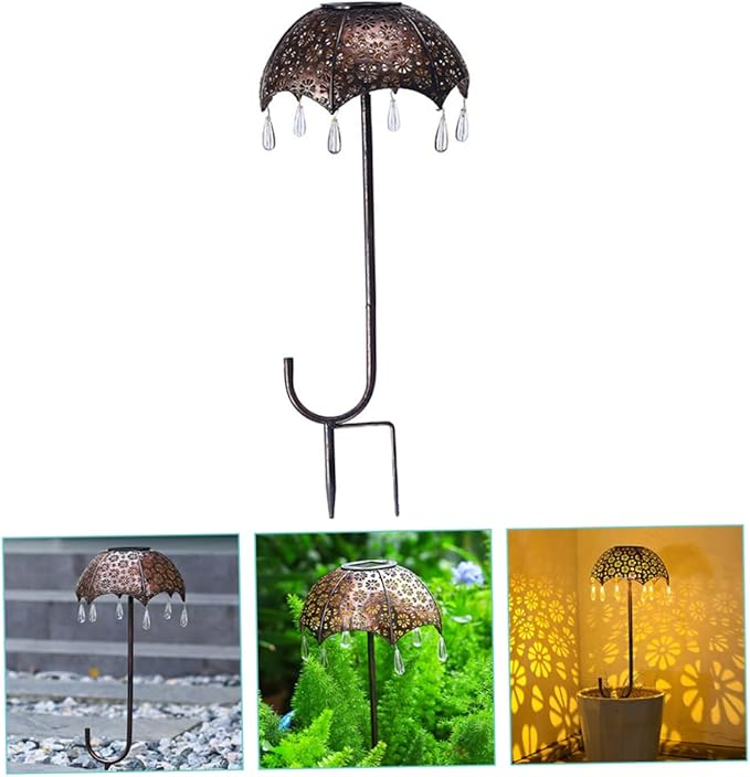 Solar Power Garden Landscape Lamp Umbrella Design Led Outdoor Patio Decor Solar Pathway Lights Led Outdoor Lighting