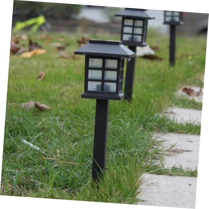 5pcs Solar Spike Lights Warm Light Outdoor Pathway Lighting for Garden Walkway Lawn and Driveway Easy to Install Solar Powered Landscape