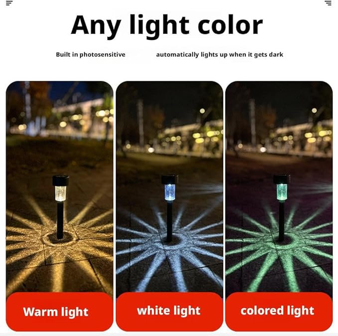 Solar Outdoor Lights,Solar Lights Outdoor Waterproof,11.6 Inch Solar Stake Lights for Pathway,Auto On/Off Solar Yard Lights for Lawn Patio Walkway Driveway Decor Landscape Lighting (Warm 5pc)