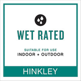 Hinkley Edgewater Medium Wall Mount Outdoor Lantern - Aluminum, Clear Seedy Glass, Traditional - Black Finish | Lumora