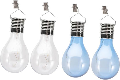 TEHAUX 4pcs Led Light Bulbs Garden Solar Led Bulbs Energy-Saving Outdoor Decorative Lights for Patio Garden Cafe