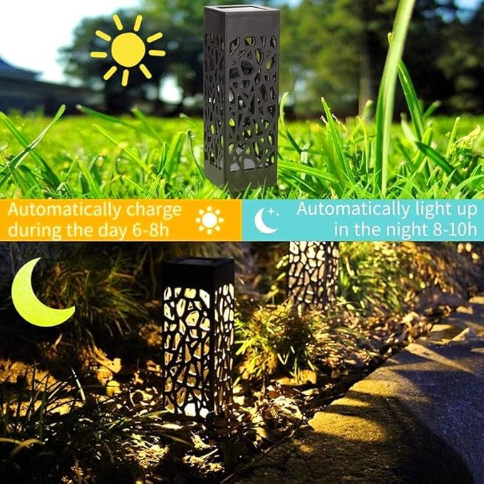 Solar Pathway Lights Outdoor, 6 Pack LED Lamp with Warm Light, Solar Garden Lights Landscape Lighting, Lawn Lamp | Lumora