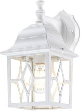 LIT-PaTH Outdoor Wall Lantern, White Large Exterior Wall Light Fixture, E26 Base, Anti-Rust Aluminum Porch Lighting | Lumora
