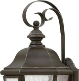 Hinkley Edgewater Medium Wall Mount Outdoor Lantern - Aluminum, Clear Seedy Glass, Traditional - Oil Rubbed Bronze | Lumora