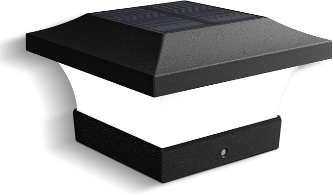 T-SUN Solar Post Lights, Waterproof Outdoor Solar Post Cap Lights for 4 X 4 Wooden Posts, 6000K White LED Lighting | Lumora