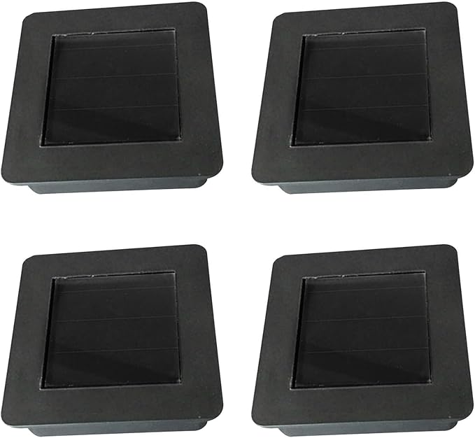 Solar Lantern Light Replacement Top, Square Solar Light Battery Box Square Solar Lamp Accessories for Garden Patio Walkway Yard(4pcs)